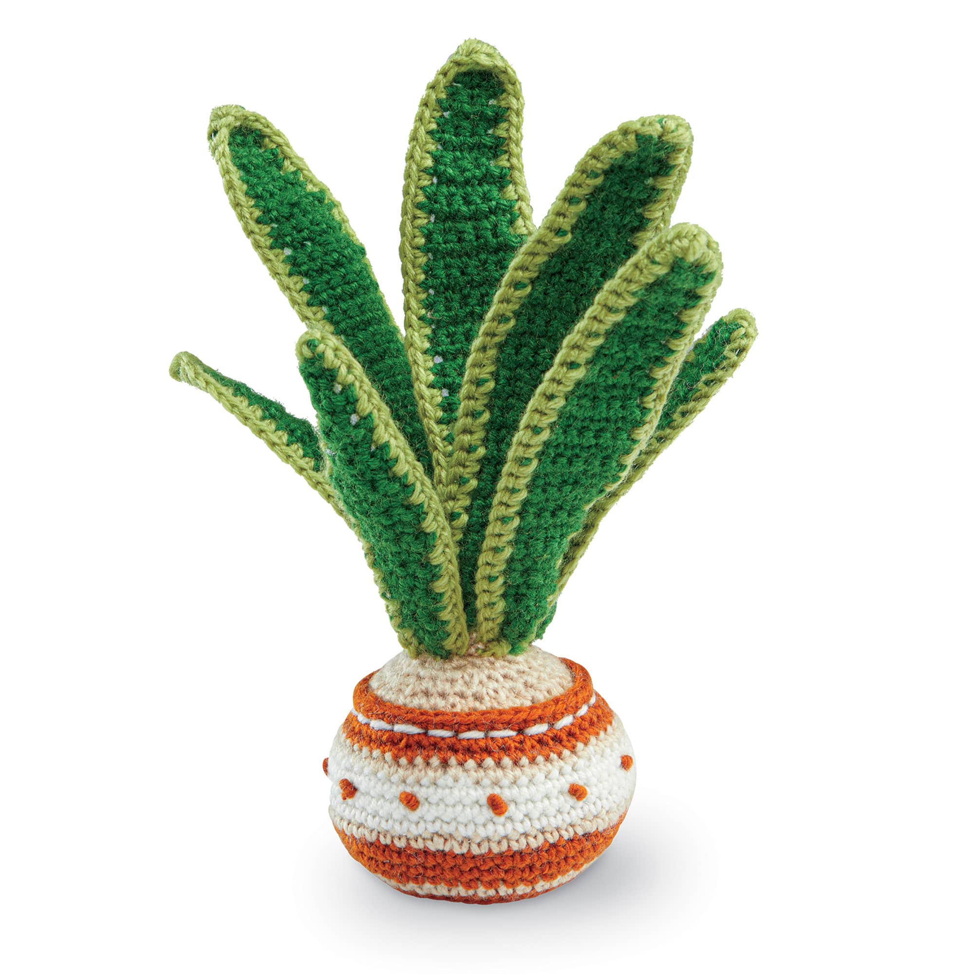 6 Pack: Intermediate Snake Plant Amigurumi Crochet Kit by Loops & Threads®